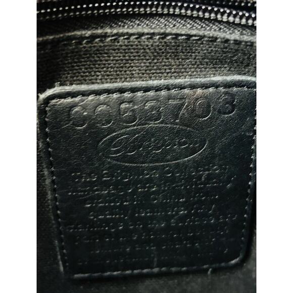 Vintage Brighton Black Leather Caroline Bucket Bag Purse Hearts Brown Croc Tote - Picture 4 of 16